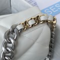 「#10236」Chanel Silver Chain Ohanel Autumn/Winter 19 Bag AS1161 30cm