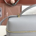「#7149」Loro pian Extra bag L27 gold buckle - FAN4043 - 16cm*27 cm*10cm - pearl gray