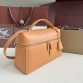 「#7151」Loro pian Extra bag L27 gold buckle - FAN4043 - 16cm*27 cm*10cm - cinnamon orange 「#7151」Loro pian Extra bag L27 gold buckle - FAN4043 - 16cm*27 cm*10cm - cinnamon orange