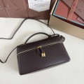 「#7153」Loro pian Extra bag L27 gold buckle - FAN4043 - 16cm*27 cm*10cm - brown