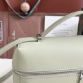 「#7155」Loro pian Extra bag L27 silver buckle - FAN4043 - 16cm*27 cm*10cm - mustard green