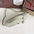 「#7155」Loro pian Extra bag L27 silver buckle - FAN4043 - 16cm*27 cm*10cm - mustard green