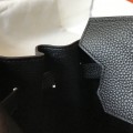 「#4150」Hermès Black Silver Buckle Birkin Bag 30cm