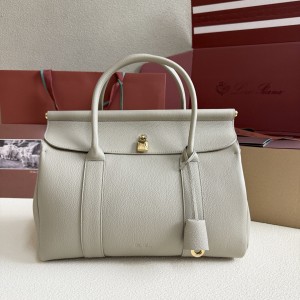 「#7161」Loro pian  Loom L32 gold buckle -  FAN9610 - 33cm✖️23cm✖️18CM - Dried Tarragon Greens