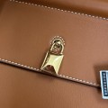 「#7177」Loro pian  Loom L32 gold buckle - FAN9610 - 33cm✖️23cm✖️18CM - brown plain weave