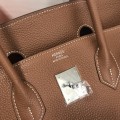 「#4152」 Hermes Golden Brown Silver Buckle Birkin Bag 30cm 「#4152」 Hermes Golden Brown Silver Buckle Birkin Bag 30cm