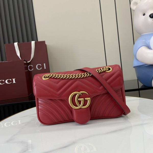 「#3573」GUCCI GG Marmont 443497  26x15x7