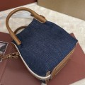 「#7185」Loro pian Bale - 16cm*14cm*23cm - blue denim 「#7185」Loro pian Bale - 16cm*14cm*23cm - blue denim