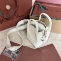 「#7189」Loro pian Bale  - 16cm*14cm*23cm - Tender white