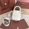「#7189」Loro pian Bale  - 16cm*14cm*23cm - Tender white