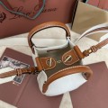 「#7190」Loro pian Bale  - 16cm*14cm*23cm - canvas brown