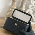 「#10244」Chanel new lambskin agate hardware lipstick bag AS81226 16.5cm