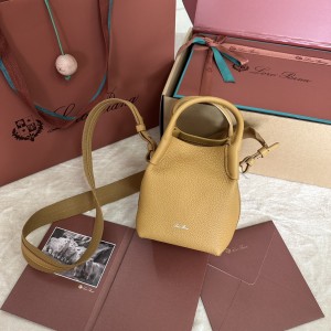 「#7202」Loro pian Bale  - 16cm*14cm*23cm - ginger yellow