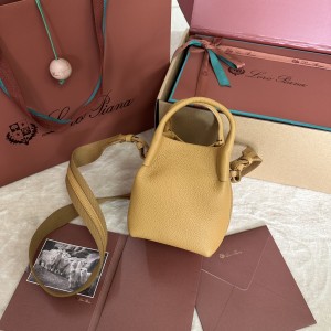 「#7202」Loro pian Bale  - 16cm*14cm*23cm - ginger yellow