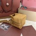 「#7202」Loro pian Bale  - 16cm*14cm*23cm - white wool - ginger yellow