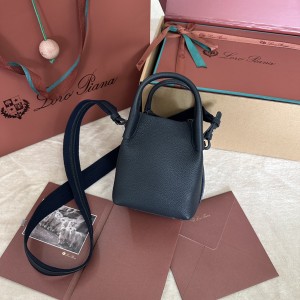 「#7206」Loro pian Bale  - 16cm*14cm*23cm - deep sapphire blue