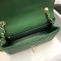「#10255」Chanel 2018 Big V Green Gold Chain Gold Buckle 20cm AS8500 「#10255」Chanel 2018 Big V Green Gold Chain Gold Buckle 20cm AS8500