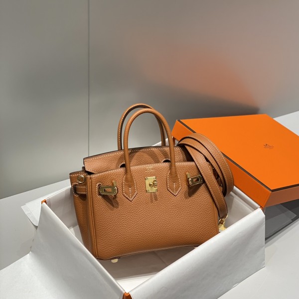 「#4163」 Hermes Golden Brown Gold Buckle Mini Birkin Bag 20cm 「#4163」 Hermes Golden Brown Gold Buckle Mini Birkin Bag 20cm