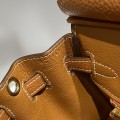 「#4163」 Hermes Golden Brown Gold Buckle Mini Birkin Bag 20cm 「#4163」 Hermes Golden Brown Gold Buckle Mini Birkin Bag 20cm