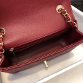 「#10261」Chanel 2018 Big V Red Gold Chain Gold Buckle 20cm AS8500