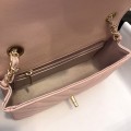 「#10264」Chanel 2018 Big V Barbie Pink Gold Chain Gold Buckle 20cm AS8500
