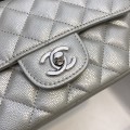 「#10269」Chanel original silver ball imported caviar leather silver chain silver buckle handbag AS6500 20Cm