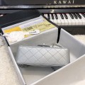 「#10269」Chanel original silver ball imported caviar leather silver chain silver buckle handbag AS6500 20Cm