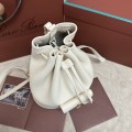 「#7215」Loro pian Extra - 25cm*27cm*14cm - Tender white