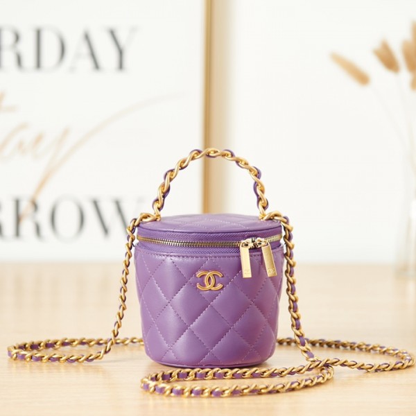 「#10277」Chanel spot 22A handmade chain handle cosmetic bucket bag AS2873 10.5*11.5*10.5cm