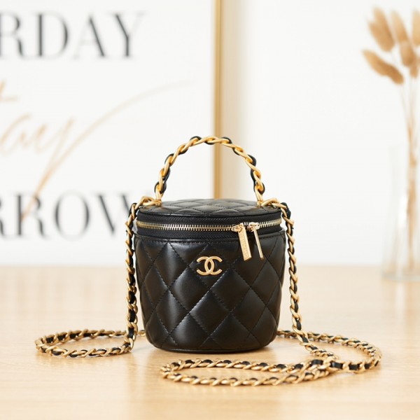 「#10278」Chanel spot 22A handmade chain handle cosmetic bucket bag AS2873 10.5*11.5*10.5cm