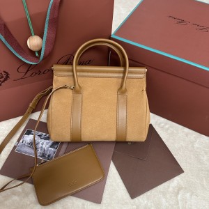 「#7221」Loro pian Loom L25 - 25cm*18cm*12.5cm- Stylish brown