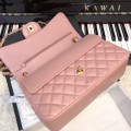 「#10286」Chanel pink lambskin gold chain with gold buckle AS5212 30cm