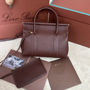 「#7225」Loro pian Loom L25 - 25cm*18cm*12.5cm- Smoky Caramel