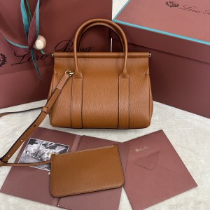 「#7226」Loro pian Loom L25 - 25cm*18cm*12.5cm- Brown water ripples