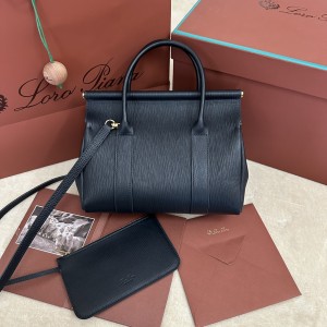 「#7227」Loro pian Loom L25 - 25cm*18cm*12.5cm- Dark blue water ripples