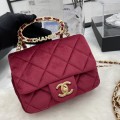 「#10291」Chanel 22/23 Early Spring Resort Collection French Red Velvet AS3450 20cm