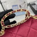 「#10291」Chanel 22/23 Early Spring Resort Collection French Red Velvet AS3450 20cm