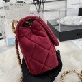 「#10291」Chanel 22/23 Early Spring Resort Collection French Red Velvet AS3450 20cm