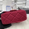 「#10291」Chanel 22/23 Early Spring Resort Collection French Red Velvet AS3450 20cm