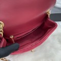 「#10291」Chanel 22/23 Early Spring Resort Collection French Red Velvet AS3450 20cm
