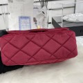 「#10292」Chanel 22/23 Early Spring Resort Collection French Red Velvet AS3451 24cm