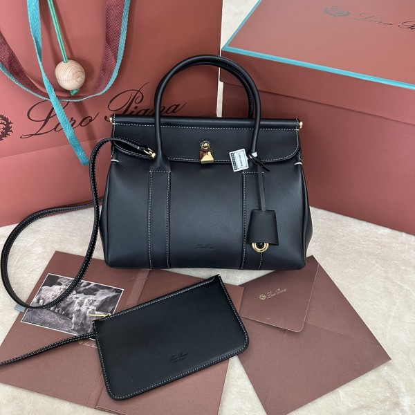 「#7240」Loro pian Loom L25 - 25cm*18cm*12.5cm- black plain weave