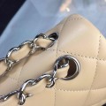 「#10296」Chanel lambskin silver chain with silver buckle AS5212 30cm 「#10296」Chanel lambskin silver chain with silver buckle AS5212 30cm