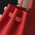 「#4165」 Hermès Red Gold Buckle Mini Birkin Bag 20cm