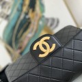 「#10304」Chanel Classic Flap Bag Gold Buckle Gold Chain A88 30*21*8cm