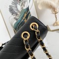 「#10307」Chanel Classic Flap Bag Gold Buckle Gold Chain V-Shaped Ball A88 30*21*8cm