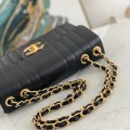 「#10308」Chanel Classic Flap Bag Gold Buckle Gold Chain Shape A88 30*21*8cm