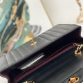 「#10308」Chanel Classic Flap Bag Gold Buckle Gold Chain Shape A88 30*21*8cm