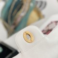 「#10309」 Chanel Classic Flap Bag White Pearl Gold Buckle Gold Chain Shape A88 30*21*8cm