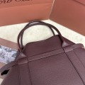 「#7245」Loro pian Ghiera Shopper - 40✖️26✖️18CM -red bean color